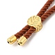 Twisted Nylon Cord Silder Bracelets DIY-B066-03G-4