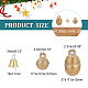 Ahandmaker 40 pièces cloches vintage cloches tibétaines en laiton breloques pendentifs bronze KK-GA0001-49-2