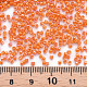 ガラスシリンダービーズ  シードビーズ  不透明な色の虹  丸い穴  ダークオレンジ  1.5~2x1~2mm  穴：0.8mm  約8000個/袋  約1ポンド/バッグ SEED-S047-M-002-4