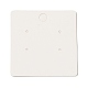 紙のアクセサリーディスプレイカード  ピアスディスプレイカード  正方形  フローラルホワイト  6x6x0.05cm  穴：7mmと2mm CDIS-M055-23-2