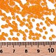 ガラスシードビーズ  つや消し色  ラウンド  オレンジ  サイズ：直径約2mm  穴：1mm  約6666個/100g X1-SEED-A008-2mm-M9-3