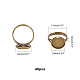 Adjustable Brass Ring Components KK-PH0004-59P-2