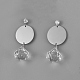 (vente d'usine de fêtes de bijoux) 304 boucles d'oreilles en acier inoxydable EJEW-J099-31-2