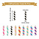 Craftdady 90pcs 9 couleurs pendentifs en pâte polymère faits à la main CLAY-CD0001-08-6