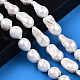 Hebras de perlas keshi de perlas barrocas naturales PEAR-S019-02C-2