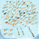 Colgantes de concha natural pandahall elite 100pcs 2 colores FIND-PH0008-09-4