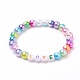 Bracelets de perles extensibles rondes en acrylique imitation perle BJEW-JB05717-1
