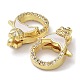 Rack Plating Brass Micro Pave Clear Cubic Zirconia Lobster Claw Clasps KK-F858-07B-G-2