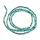 Chapelets de perles en turquoise de HuBei naturelle G-M353-A17-2mm-2