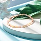 Bracelet extensible perlé rond opale rose naturel BJEW-JB07744-2