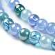 Transperant Electroplate Glass Beads Strands X-GLAA-P056-4mm-B03-3