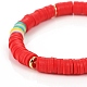 Bracelets élastiques faits à la main de perles heishi en pâte polymère BJEW-JB05304-03-2