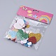 Glitter colorati fogli di adesivo di carta gommosa DIY-WH0028-04-2