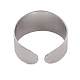 304 текстурированное открытое кольцо-манжета из нержавеющей стали для женщин RJEW-G285-67P-3