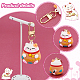 PH PandaHall 8pcs Lucky Cat Keychain Clips 4 Style Fortune Cat Charms Alloy Trigger Snap Hooks with Lucky Cat Pendants Beckoning Cat Keychains for Purse Strap Keys Bag Jewelry HJEW-PH0001-49-3
