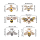 NBEADS Alloy Enamel Bee Brooches JEWB-NB0001-05-5