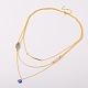 Trendy Brass Tiered Necklaces NJEW-JN00881-01-2