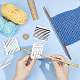 Benecreat 3 styles règles de jauge à tricoter en acrylique DIY-BC0006-90-3