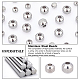 UNICRAFTALE 40Pcs 4/6mm 304 Stainless Steel Beads Flash Frosted Beads 1.5/2mm Hole Spacer Beads Shiny Bracelet Beads Metal Loose Beads for DIY Jewelry Crafts Making STAS-UN0037-81B-5