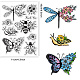 Timbri trasparenti a forma di farfalla Craspire per la creazione di cartoline DIY-WH0167-57-0201-2