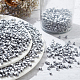 NBEADS About 2000 Pcs Silver Cube Seed Beads SEED-NB0001-80-5