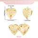 Beebeecraft 1 Box 10Pcs Heart Photo Frame Pendant Charms 18K Gold Plated Heart Hope Photo Locket Charms with Loop for Jewelry Making Necklace Bracelet DIY Crafts ZIRC-BBC0002-10-2