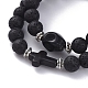 Natural Lava Rock Beads Stretch Bracelets BJEW-JB04979-03-2