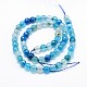 Dyed Natural Agate Faceted Round Beads Strands G-P097-20-2
