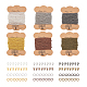 Pandahall collier chaînes 6 collier de chaîne de câble de couleur avec 120 fermoirs mousquetons DIY-PH0027-48-6