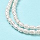 Fili di perle di perle d'acqua dolce coltivate naturali PEAR-E016-146-4