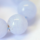 Klasse ab + natürliche blaue Spitze Achat runden Perlenstränge G-E334-8mm-18-4