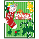 炭素鋼カッティングダイステンシル  DIYスクラップブッキング用  フォトアルバム  装飾的なエンボス加工  紙カード  マットプラチナカラー  クリスマスの靴下の模様  8.2~13.4x9.1~10.9x0.08cm  2個/セット DIY-WH0309-421-8