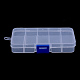 Recipientes de almacenamiento de abalorios de plástico X-CON-R008-01-4