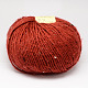 高品質手編み糸  星の糸  ウール  モヘアと色のスポット  レッドオレンジ  2mm  約50グラム/ロール  92 m /ロール  10のロール/袋 YCOR-R005-712-3