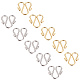 UNICRAFTALE 60pcs 2 Colors M Clasps 304 Stainless Steel Hook Clasps Golden & Stainless Steel Color Hook Clasps Necklace Clasp Connectors M-Shaped Hook for Necklace Jewelry Making STAS-UN0006-97-7