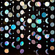 Ahademaker 4 pz 2 ghirlanda di punti glitterati in carta stile iridescente HJEW-GA0001-16-1
