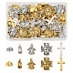 Kissitty 100 pièces 10 pendentifs en alliage de style tibétain FIND-KS0001-22-1