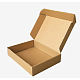 クラフト紙の折りたたみボックス  段ボール箱  私書箱  ジュエリーとギフト用  淡い茶色  27x16.5x5cm OFFICE-N0001-01C-2