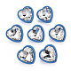 Aretes de corazón con rhinestone de cristal con 925 alfiler de plata esterlina para mujer MACR-S275-038A-1