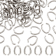 Sunnyclue 1 boîte de 100 anneaux ouverts anneaux de saut ovales 304 anneaux de saut en acier inoxydable anneaux de liaison connecteurs de bijoux maillons de chaîne anneaux de saut en vrac pour la fabrication de bijoux accessoires bricolage artisanat STAS-SC0005-42-1