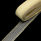 メッシュリボン  プラスチックネットスレッドコード  金色のメタリック製コード付き  レモンシフォン  7cm  25ヤード/バンドル PNT-R010-7cm-G01-2