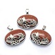 Natural & Synthetic Mixed Stone Pendants G-P393-D-2