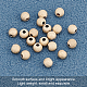 BENECREAT 20Pcs 1/20 14K Gold Filled Beads Round Textured Spacer Beads KK-BC0006-98-4