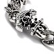 Retro Alloy Skull Anchor Link Chain Bracelets for Women Men BJEW-L684-001AS-2