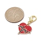 Décoration de pendentif en alliage d'émail sur le thème de la saint-valentin HJEW-JM01409-3