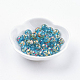 Flower Picture Printed Glass Beads GLAA-E399-8mm-02-2