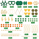 Kits de fabrication de boucles d'oreilles pendantes en bois de bricolage sunnyclue DIY-SC0016-77-2