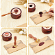 Brass Wax Seal Stamps with Rosewood Handle AJEW-WH0412-0077-3