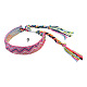 Bracelet cordon en coton tressé motif vagues FIND-PW0013-002I-1