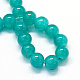 Backen gemalt Nachahmung Jade Glas runden Perle Stränge X-DGLA-Q021-6mm-07-2